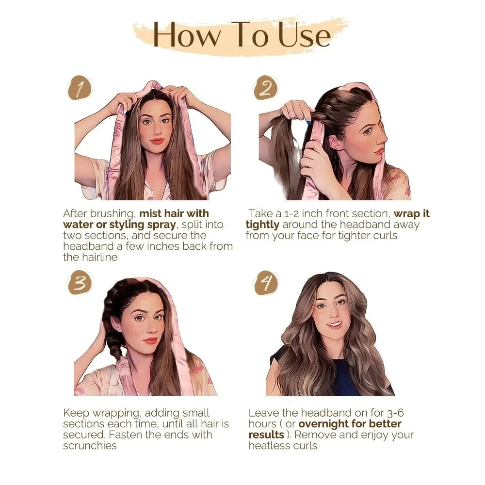 Heatless Overnight Curling Headband