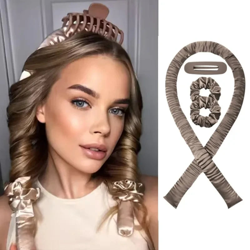 Satin Heatless Curling Rod Headband