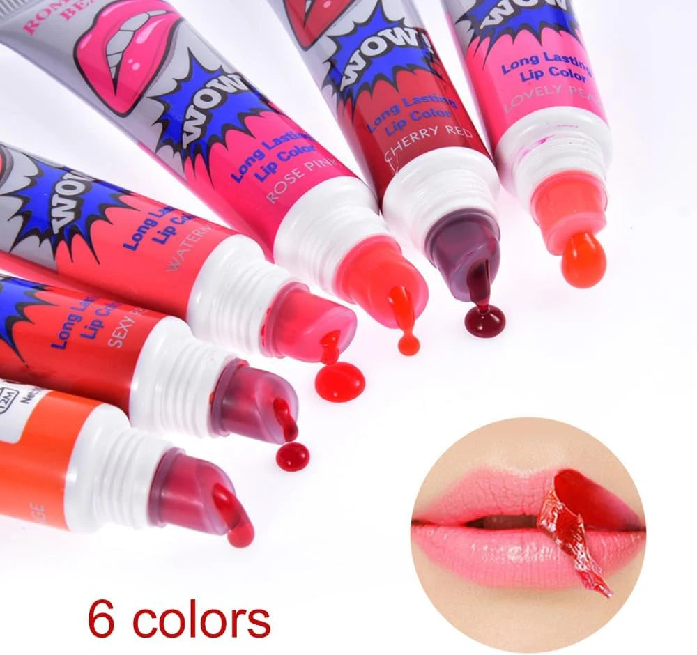 Peel Off Tattoo Lip Gloss Set