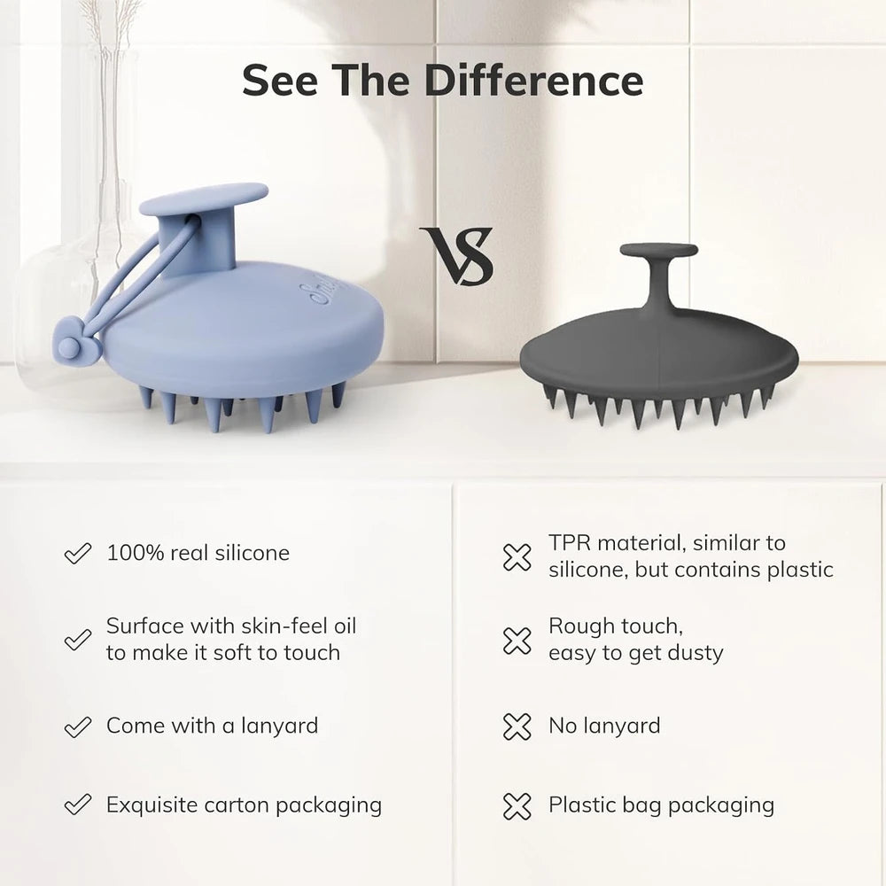 Silicone Scalp Massager Shampoo Brush