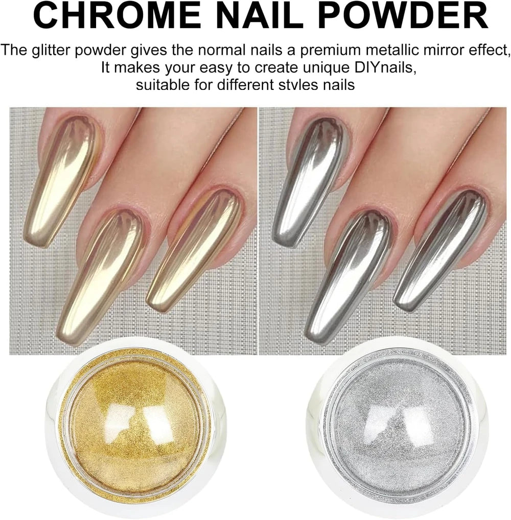 Chrome Nail Powder Set