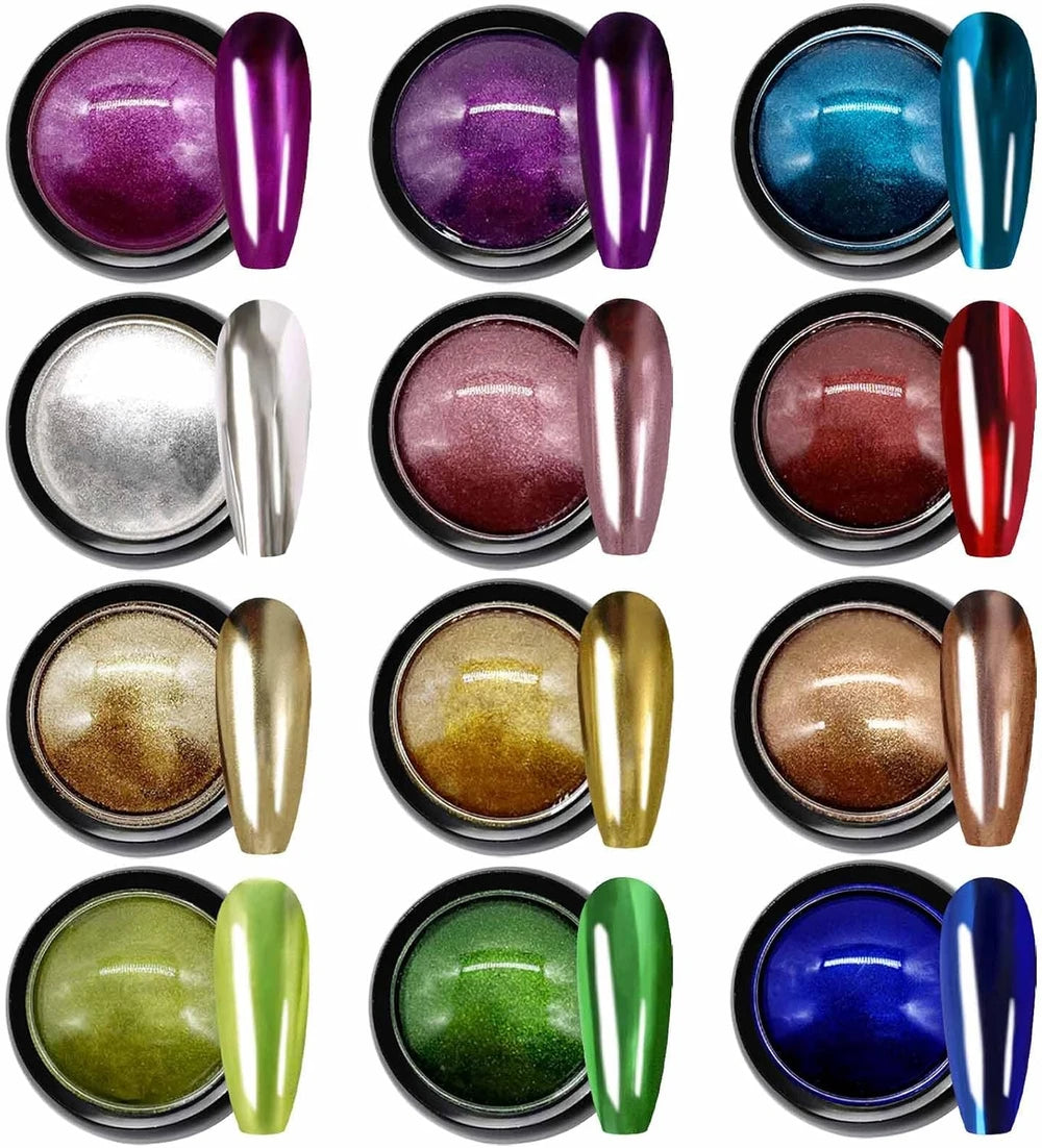 Metallic Mirror Chrome Nail Powder Set