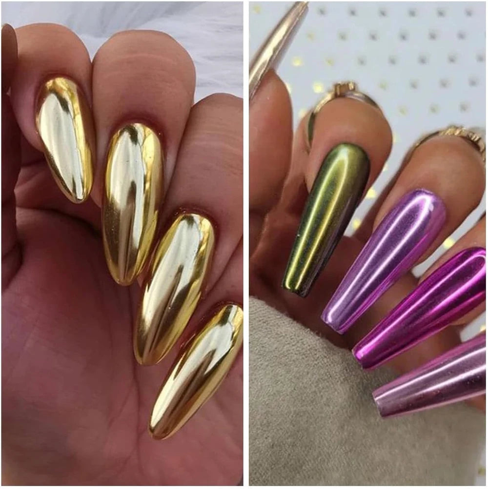 Metallic Mirror Chrome Nail Powder Set