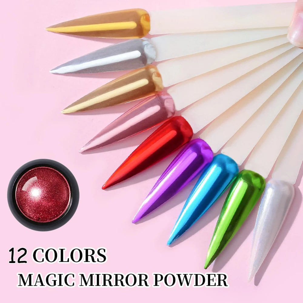 Metallic Mirror Chrome Nail Powder Set