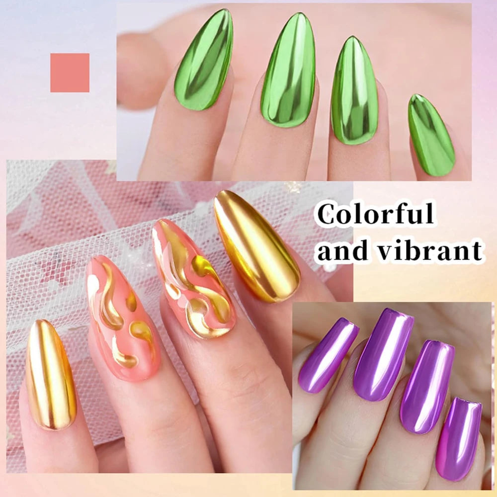 Metallic Mirror Chrome Nail Powder Set