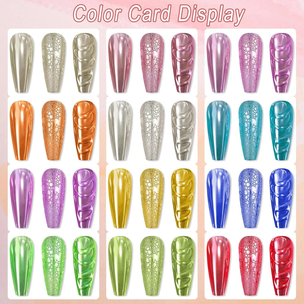 Metallic Mirror Chrome Nail Powder Set