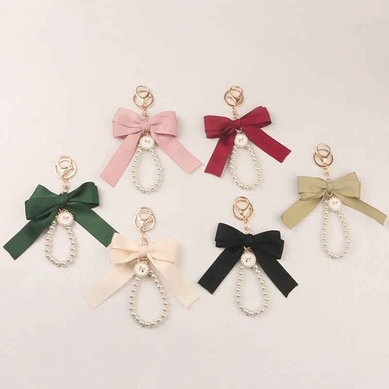 Bowknot Pearl Bag Charm