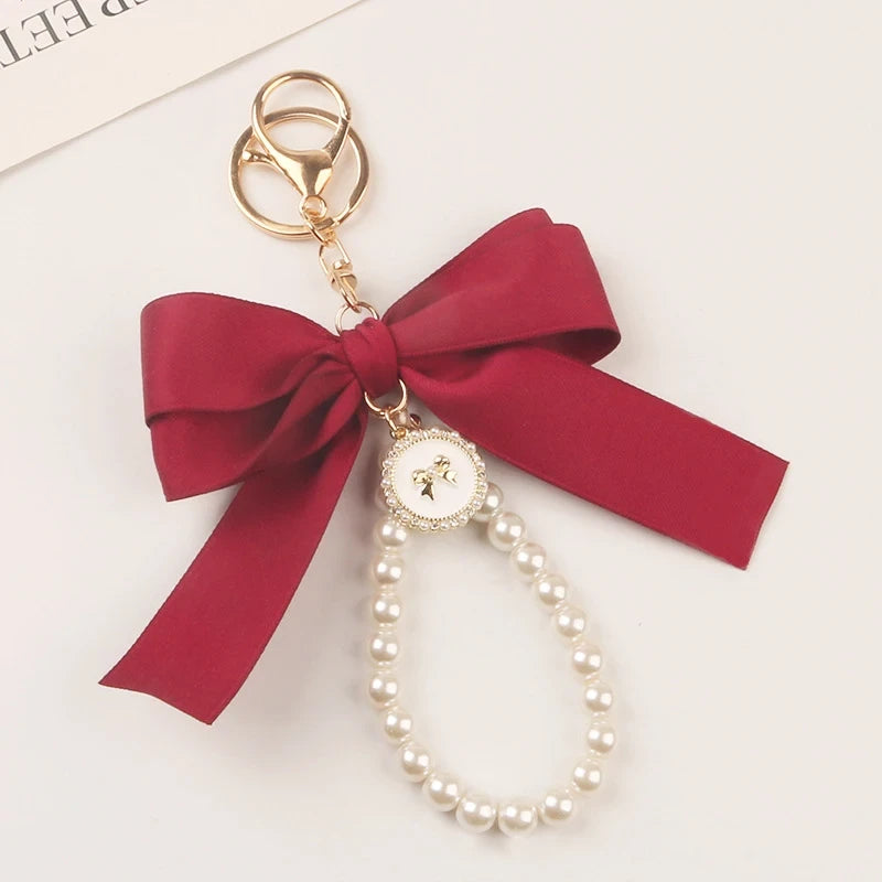 Bowknot Pearl Bag Charm