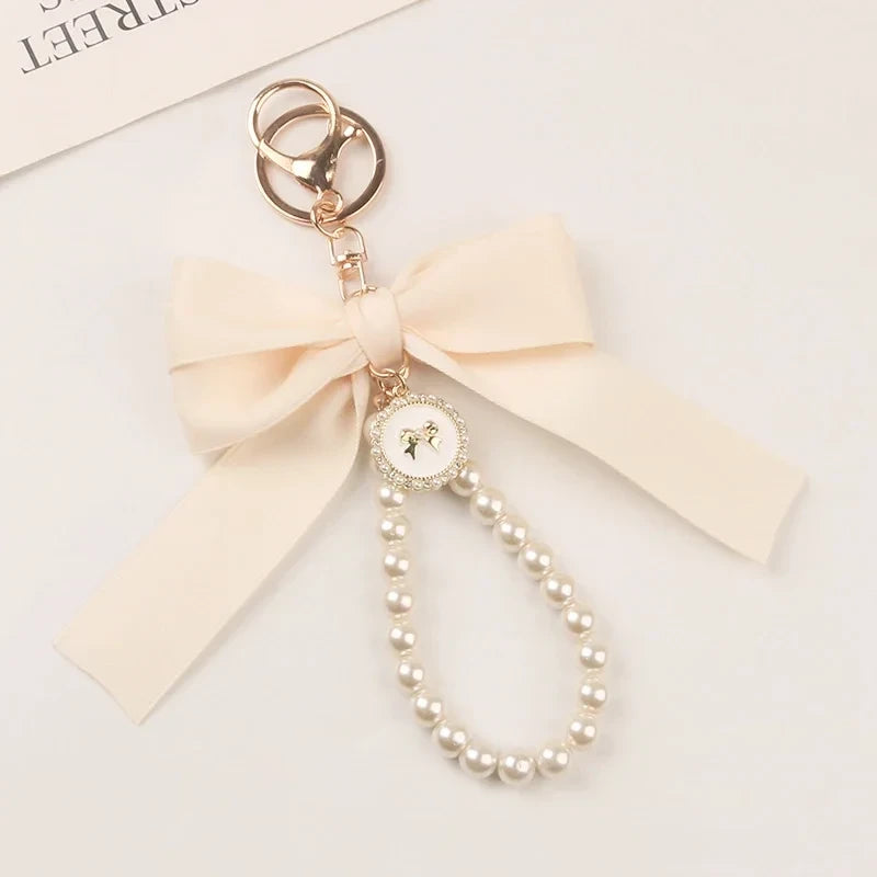 Bowknot Pearl Bag Charm