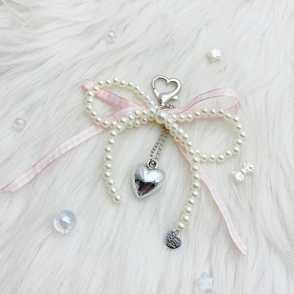 Bowknot Pearl Bag Charm
