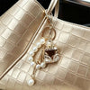 Refined Zircon Pearl Bag Charm