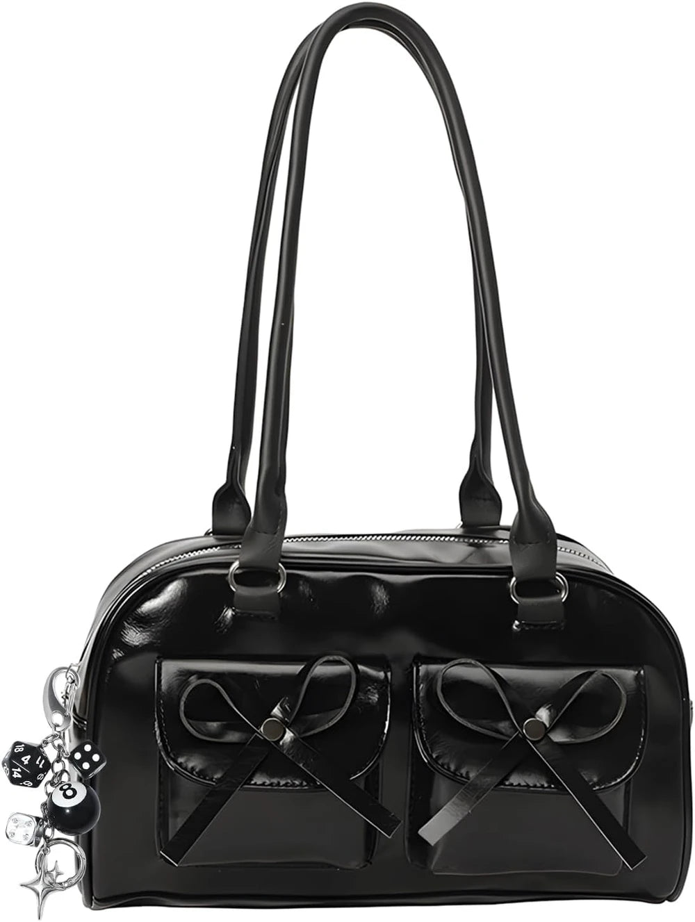 Black Y2K Hobo Shoulder Bag